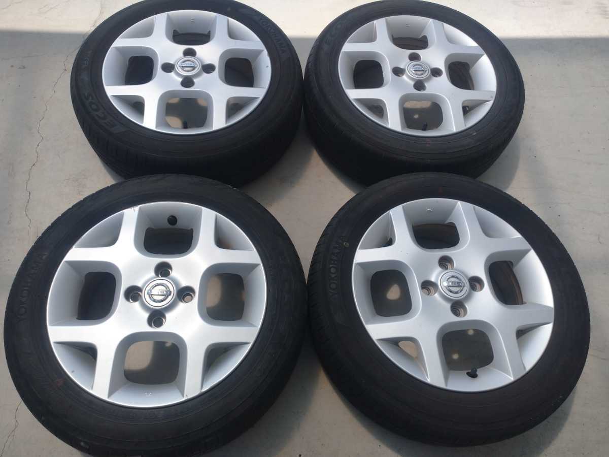 最安値，限定SALE 日産Z11キューブ純正 5.5J-15 off+50 pcd100/4H YOKOHAMA ECOS 175/60R15 タイヤ付き4本(ラジアルタイヤ)｜売買されたオークション情報、yahooの商品情報をアーカイブ公開 - オークファン 4穴