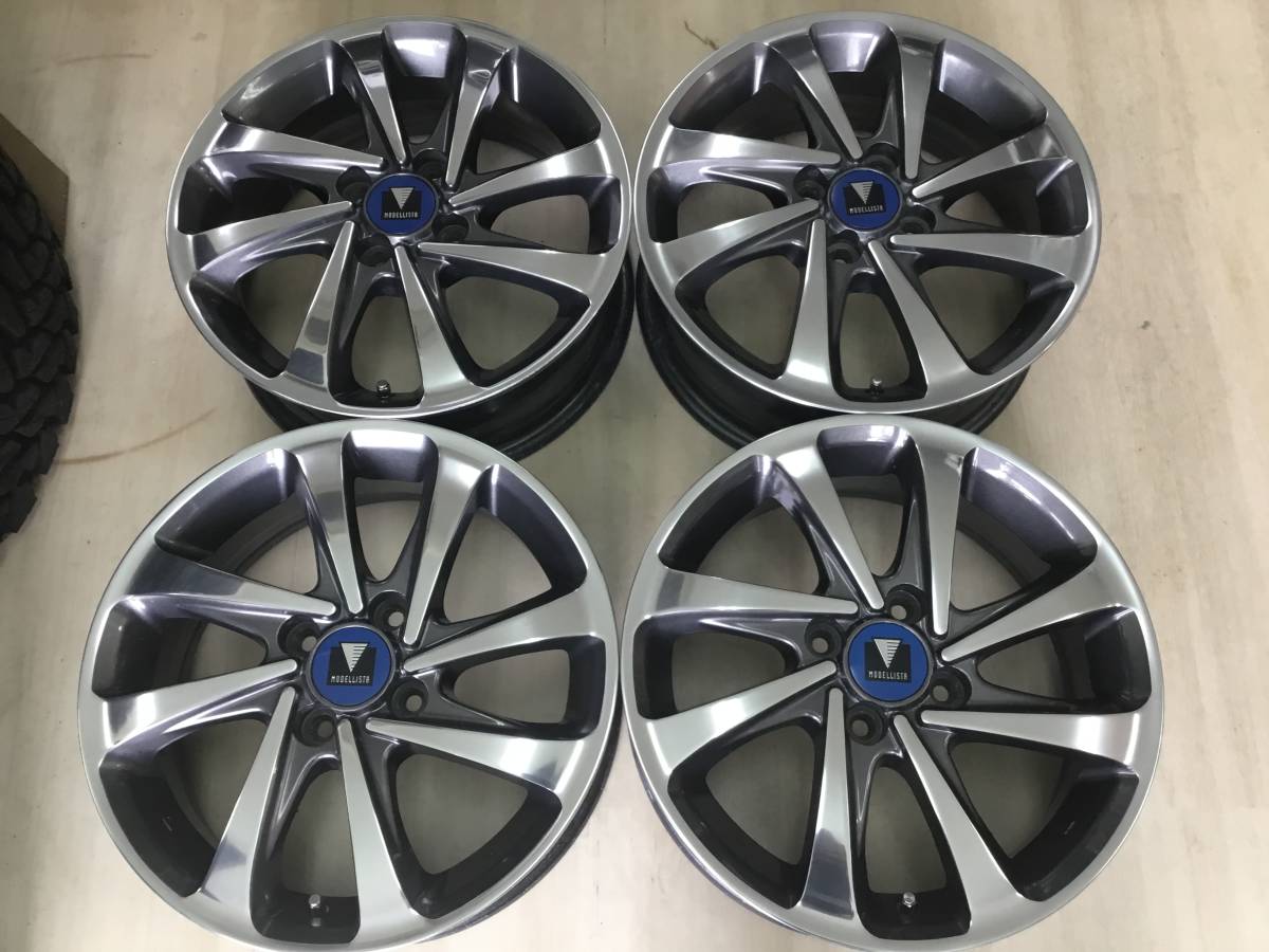 J33◇鏡面リペア品TOYOTAアクアモデリスタ15インチ5.5J+45PCD100/4H