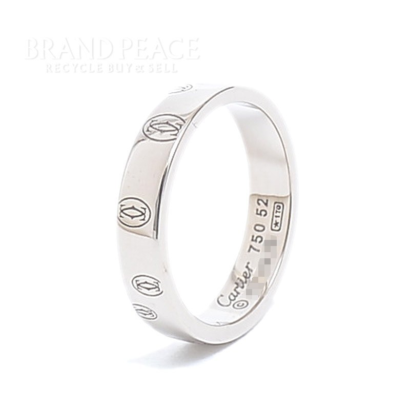 カルティエ ハッピーバースデー　リング　K18WG　＃52 ブランドピース