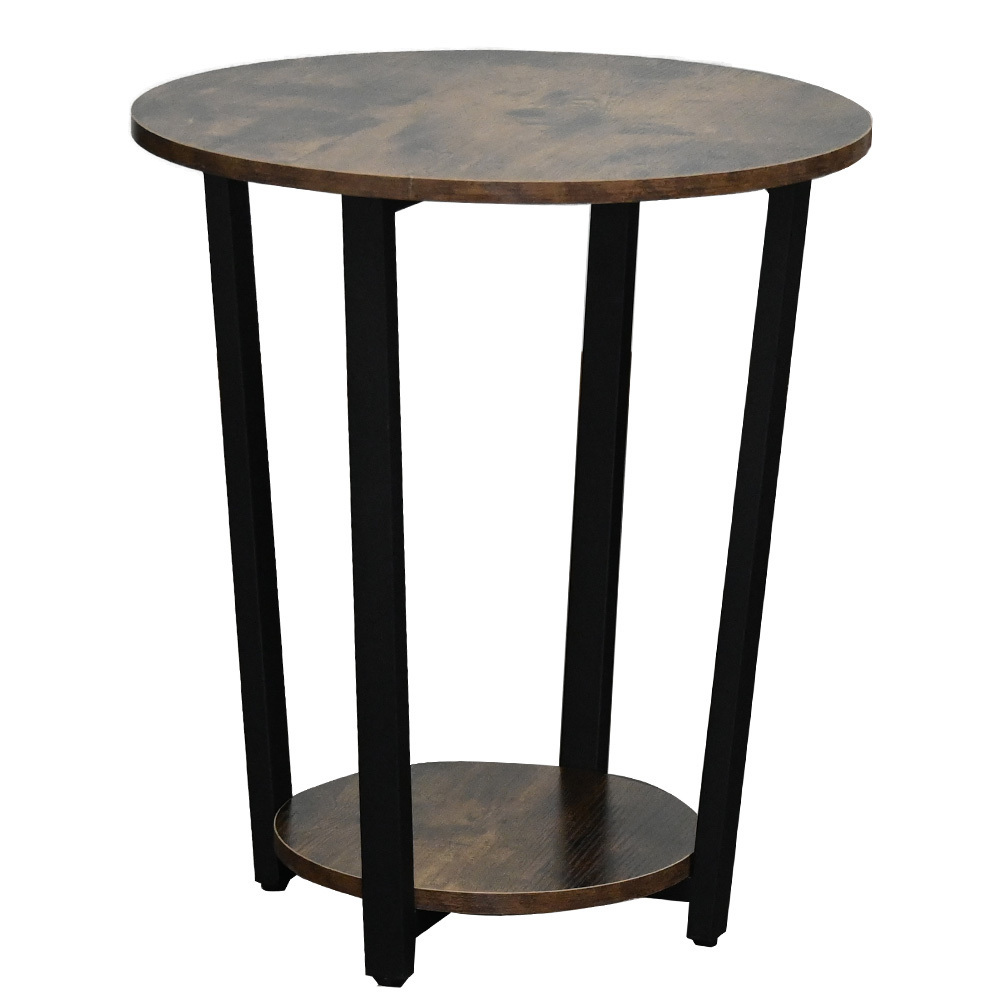 ラウンドサイドテーブル 幅50cm 丸型 ヴィンテージ風 ラウンドテーブル