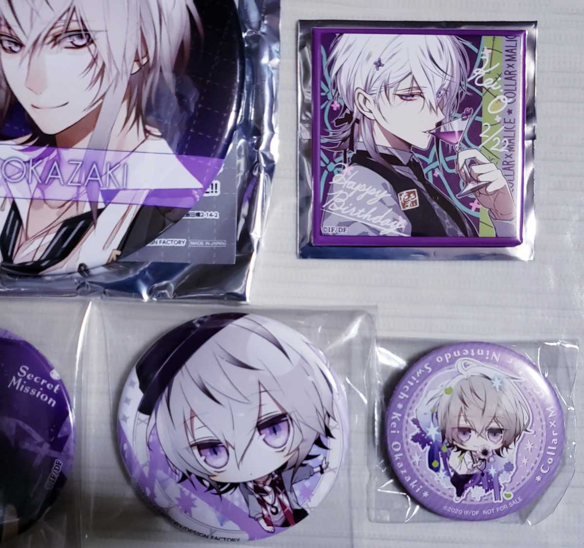 Collar×Malice オトメイト 冬の市 缶バッジ バースデー 愛時 尊 契