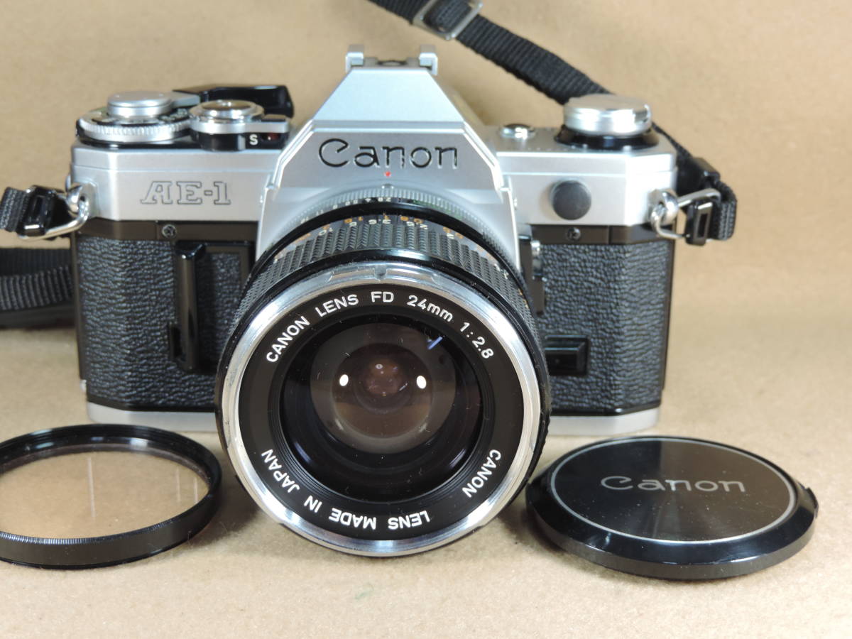 夢オク】Canon キャノンAE-1 FD24mmF2.8広角レンズ 美品 人気カメラ