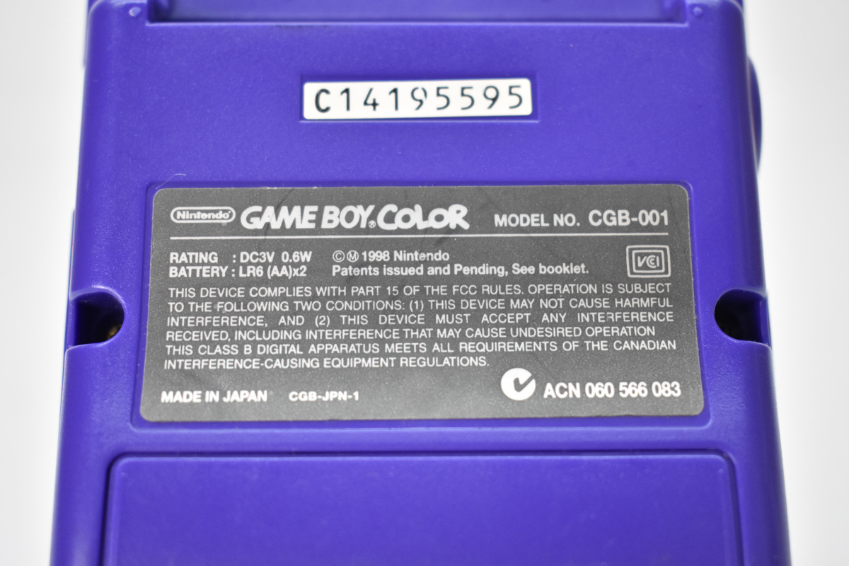 Game Color Boy Nintendo - Console CGB-001 GBC (CGB-001) Clear Tested Purple | Blue 100% &frasl;