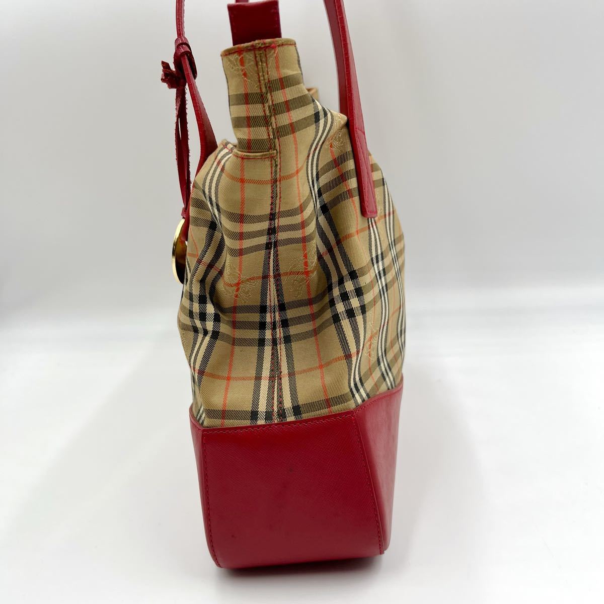 極美品!!Burberrys バーバリー チャーム付き ワンショルダーバッグ 