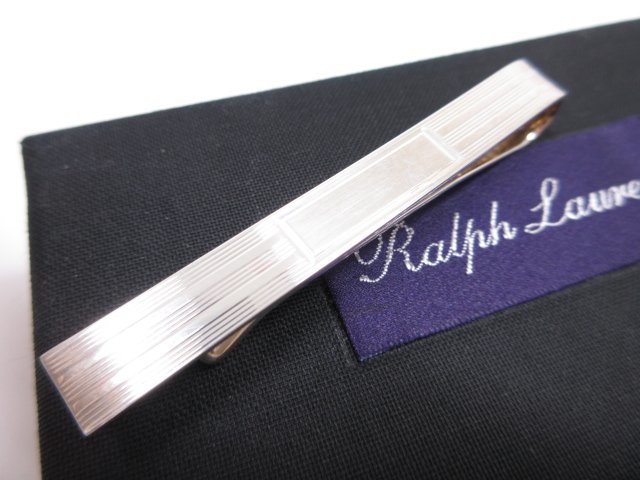 ■美品 【ラルフローレンパープルレーベル RALPH LAUREN PURPLE LABEL】 ネクタイピン タイピン (メンズ) シルバー925 ◇7ME4386◇ パープルレーベル ラルフローレン Ralph ハーフパンツ 定価4.6万 LABEL)の