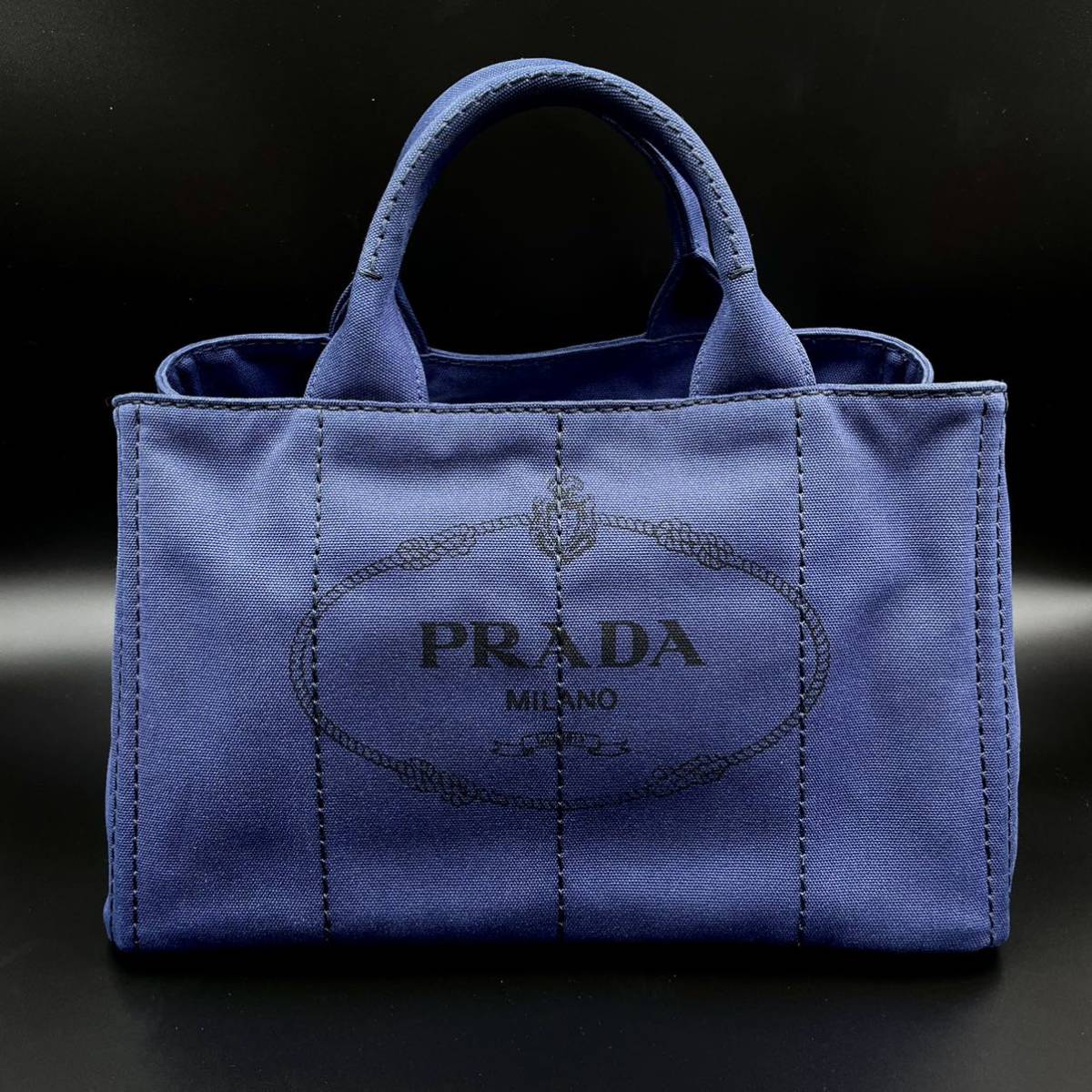 極美品PRADA プラダ カナパM 黒 2way ショルダーバッグ