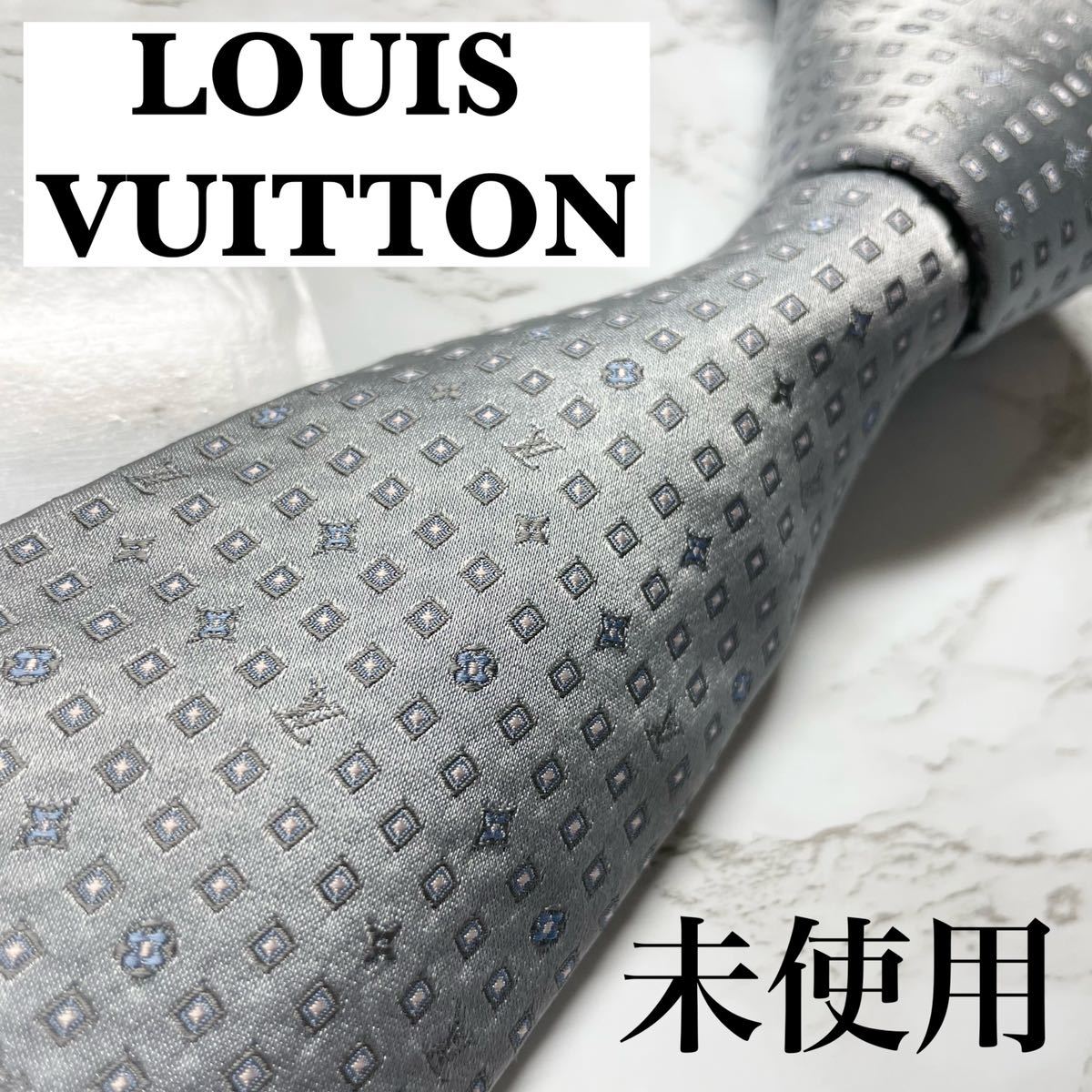  LOUIS VUITTON ネクタイ シルク100% ブランド総柄 ドット柄 モノグラム ブランドロゴ 刺繍 ジャガード シルバー(ネクタイ)｜売買されたオークション情報、yahooの商品情報をアーカイブ公開 - オー 服飾小物