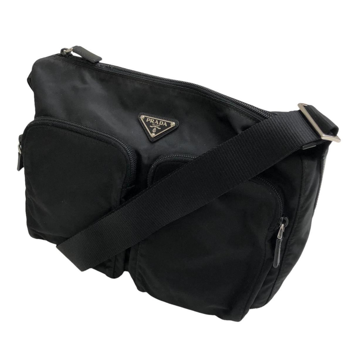 PRADA 三角ロゴ プラダ 肩掛け ワンショルダーバッグ ダブル 1円 PRADA 