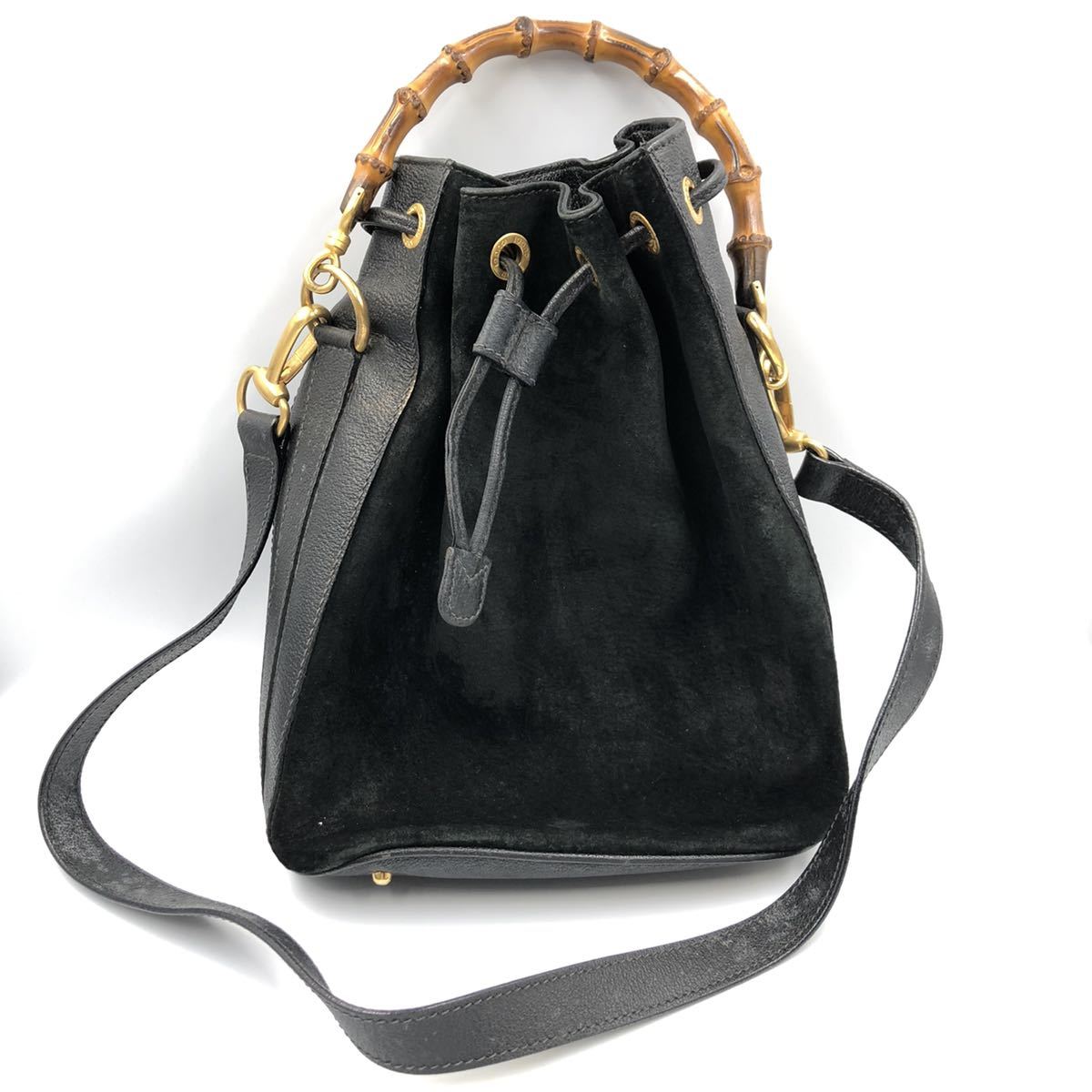 バンブー GUCCI グッチ ショルダーバッグ 2way 2WAY レザー 2way 