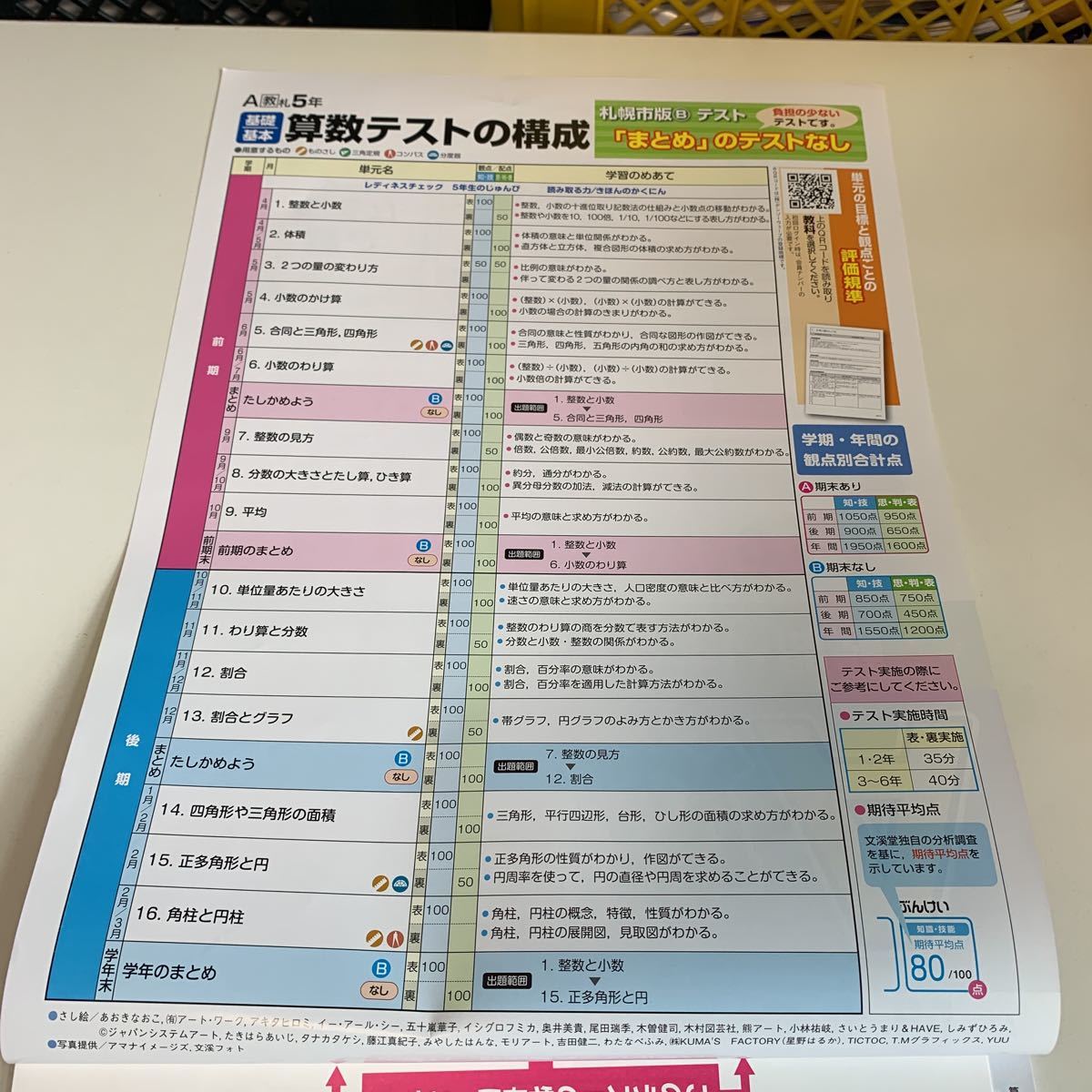 Y26.358 算数A ぶんけい 札幌市版 ドリル 計算 小5年 上 受験 テスト