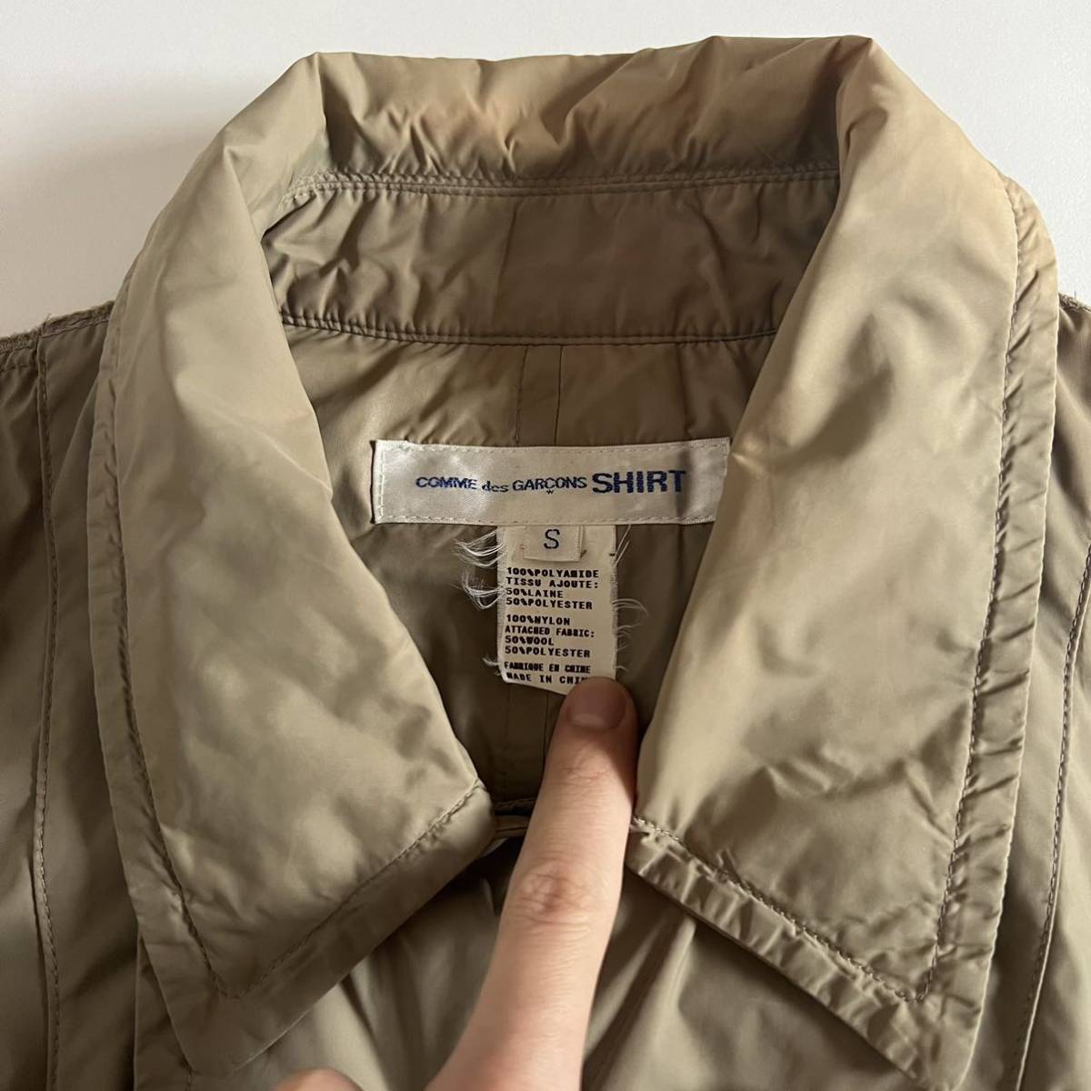 希少 comme des garcons shirt コムデギャルソン シャツ ナイロン