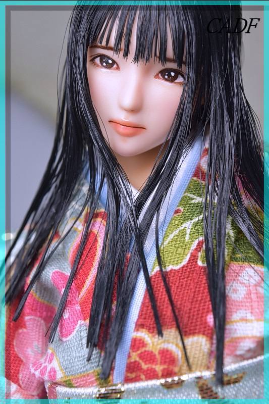 ☆ CADF ☆ 1/6 オビツ 27-01 カスタムドールヘッド 1458 蒼 (あおい