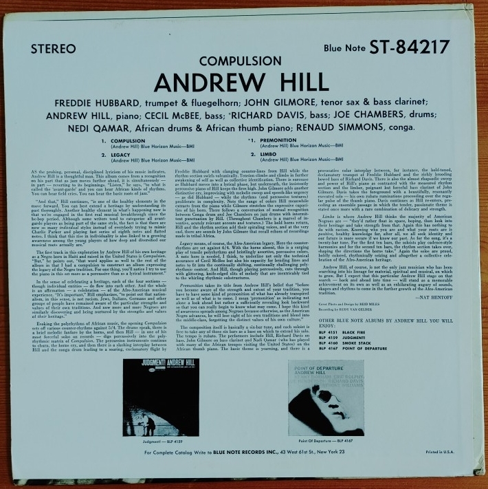 BLUE NOTE NYオリジナル美盤 ANDREW HILL／Compulsion Freddie Hubbard