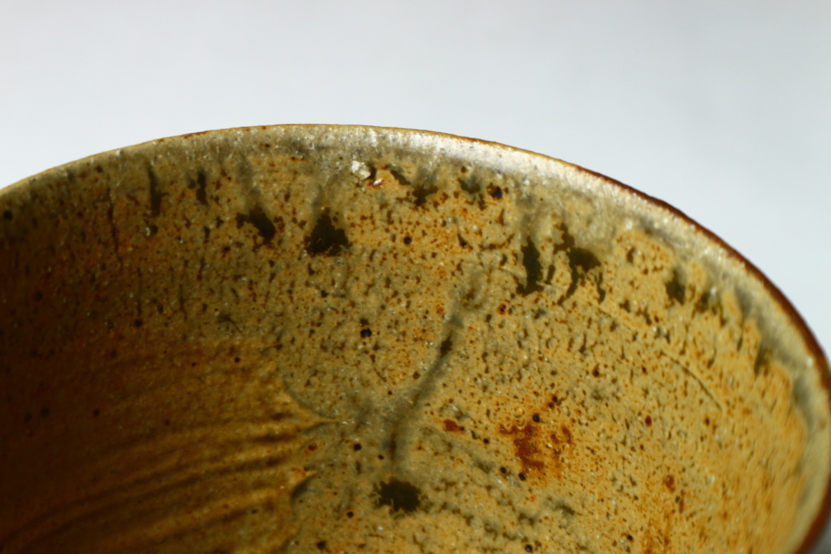 五島哲 公式通販 刷毛目黄瀬戸茶碗 茶道具 茶碗 越前椿窯 T701 抹茶
