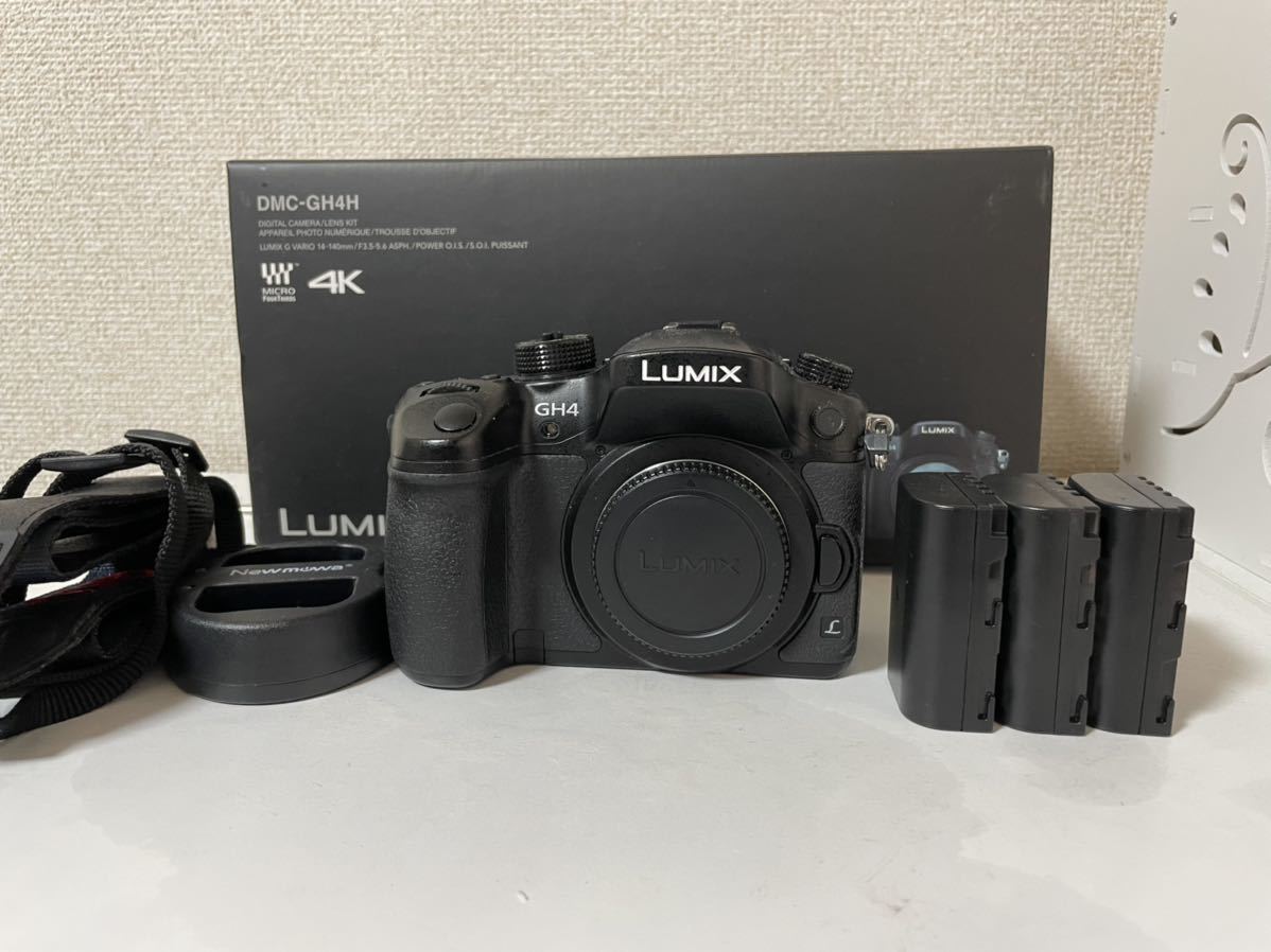 LUMIX Panasonic ボディ 予備バッテリー バッテリー付き CA01 【美品】Panasonic DMC-GH4 LUMIX Gバッテリー3個付き