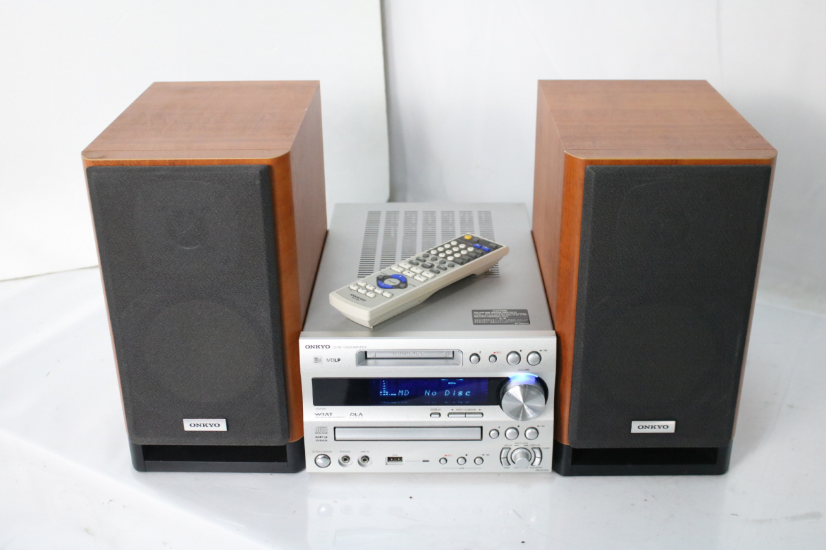 ト滝】ONKYO オンキョー FR-N7FX CD/MDコンポ 通電確認済 2008年製
