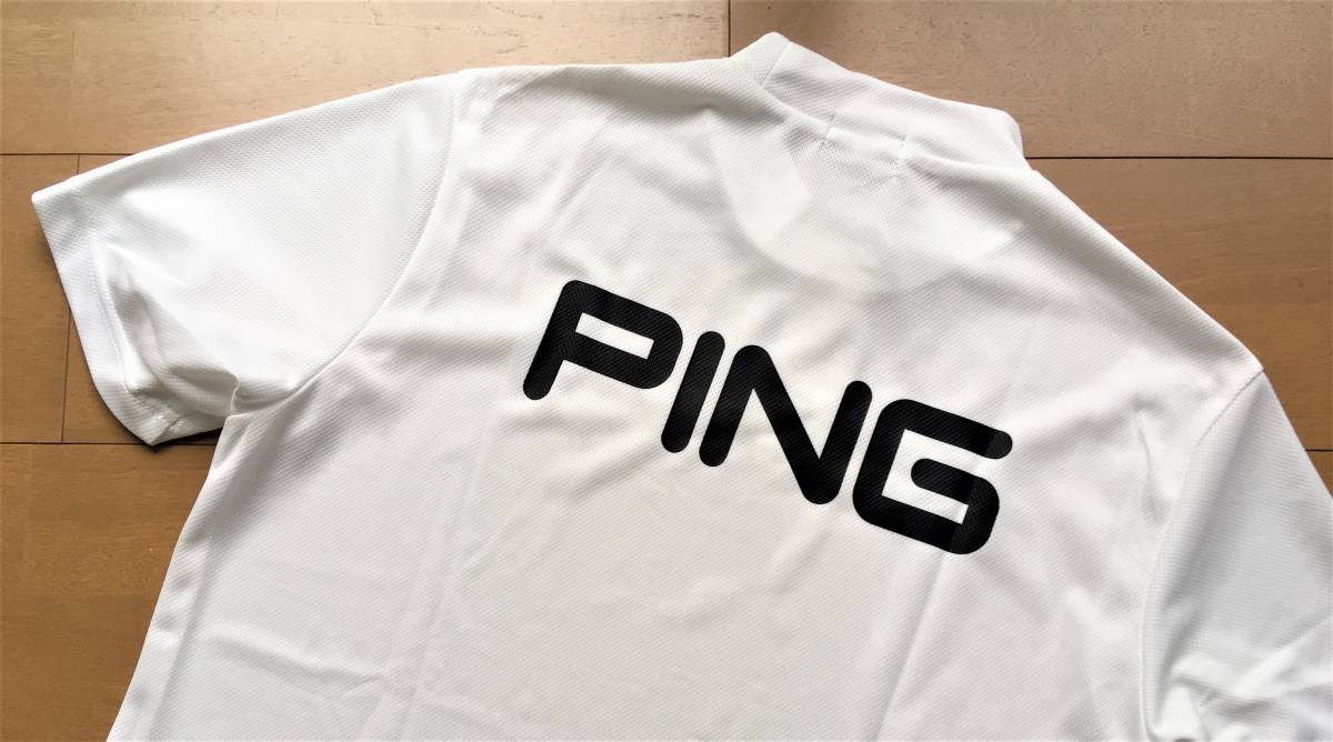 ◇PING◇ピン◇半袖モックネックシャツ②◇L◇ホワイト モックネック