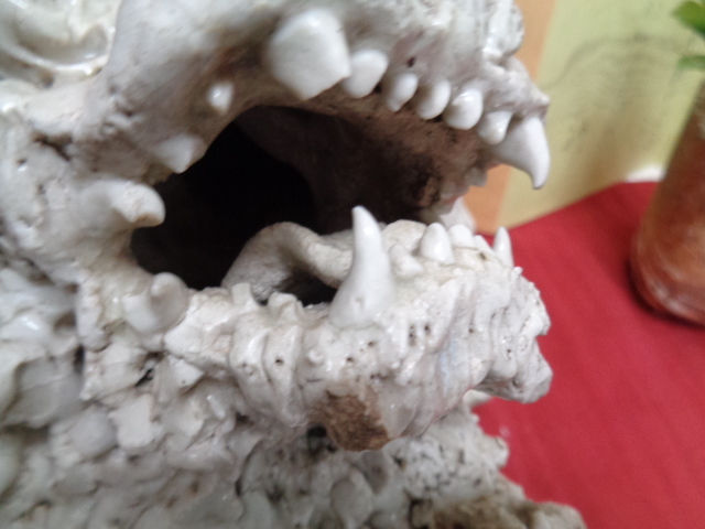 骨董 瀬戸焼 大日窯 星合信令作 獅子像 工芸品 縁起物 置物 中古品