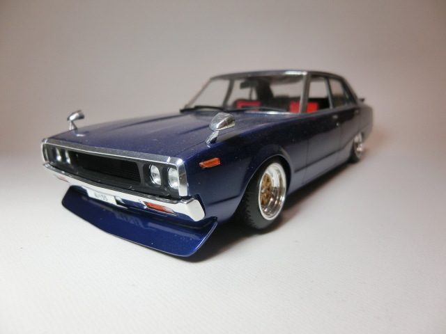 プラモデル ヨンメリ（紺メタリック）アオシマ 日産スカイライン 日産