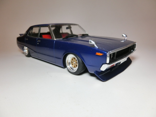 プラモデル ヨンメリ（紺メタリック）アオシマ 日産スカイライン 日産