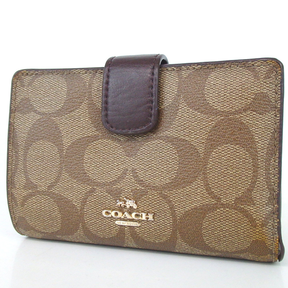  COACH コーチ シグネチャー 二つ折り財布 PVC/レザー 5 10-257(女性用財布)｜売買されたオークション情報、yahooの商品情報をアーカイブ公開 - オークファン 服飾小物