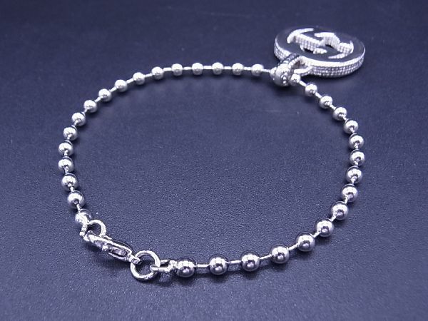1円 □極美品□ GUCCI グッチ インターロッキングG Ag925 ボール