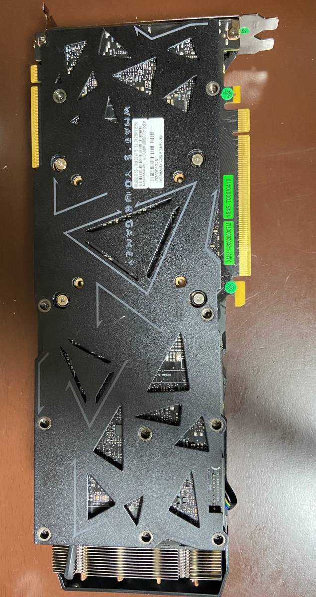 ジャンク】玄人志向 Geforce RTX 2080 Ti GG-RTX2080Ti-E11GB/TP【部品