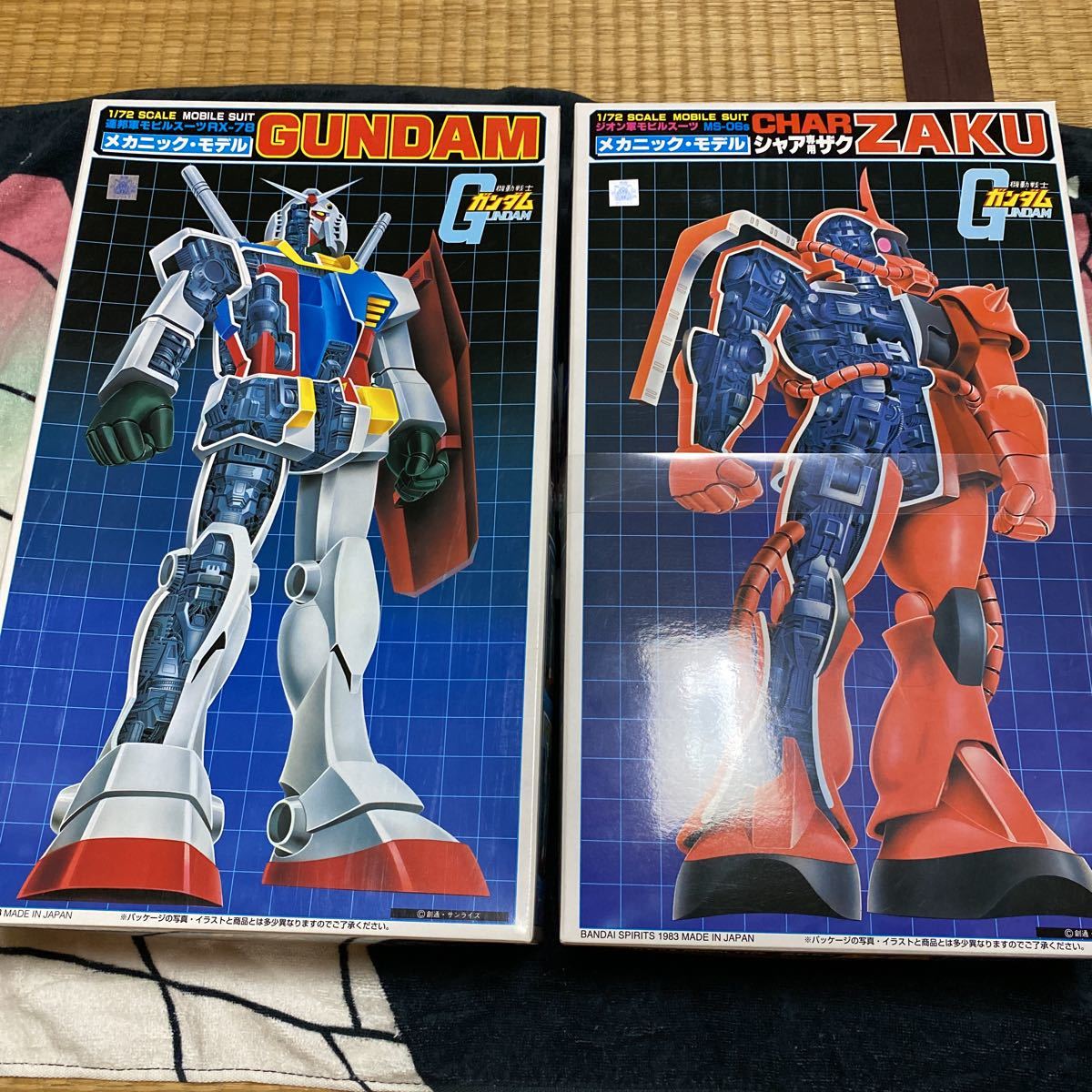 新品未開封 メカニックモデル 1/72 ガンダム シャア専用ザク 2種セット