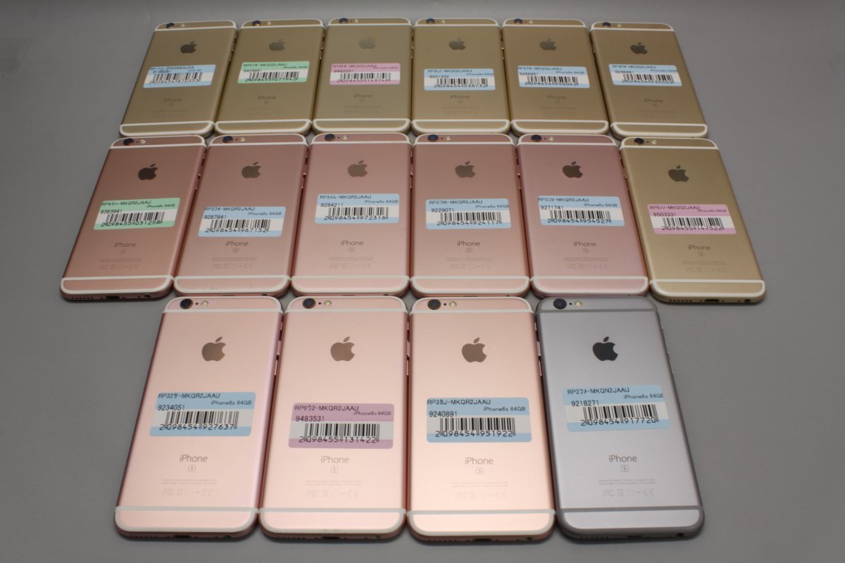 Apple iPhone6s 64GB まとめて16台 A1688□au☆Joshin(ジャンク)7522【1円