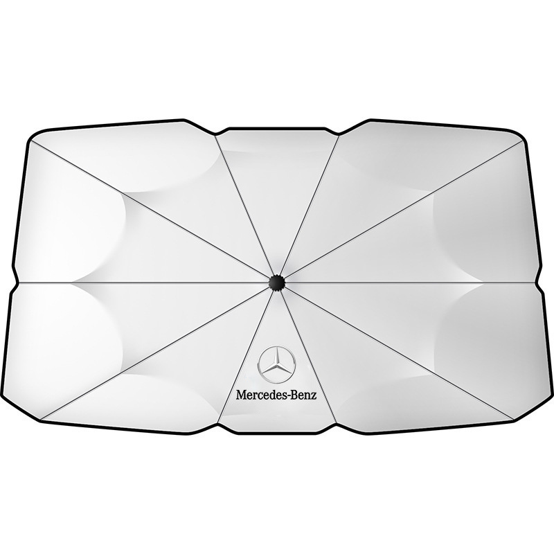 Mercedes Benz メルセデスベンツ AMG サンシェード 遮光シェード 傘型 車用サンシェード 日よけ フロントカバー ガラスカバー 125x65cm_1