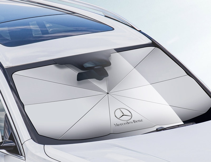 Mercedes Benz メルセデスベンツ AMG サンシェード 遮光シェード 傘型 車用サンシェード 日よけ フロントカバー ガラスカバー 125x65cm_2