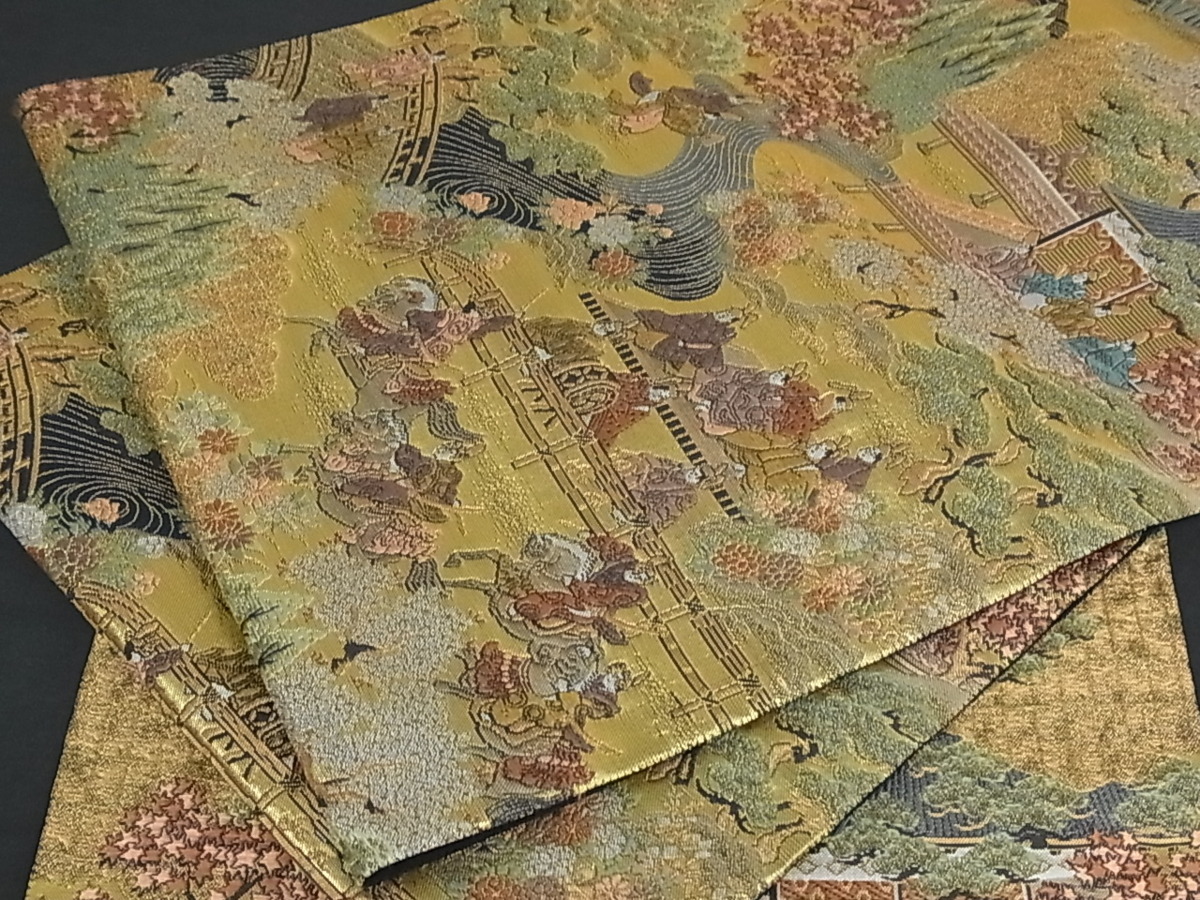新作登場，SALE 花美人着物 佐賀錦 六通柄袋帯 唐織 人物風景花文 金糸 逸品 sf1915(仕立て上がり)｜売買されたオークション情報、yahooの商品情報をアーカイブ公開 - オークファン 仕立て上がり