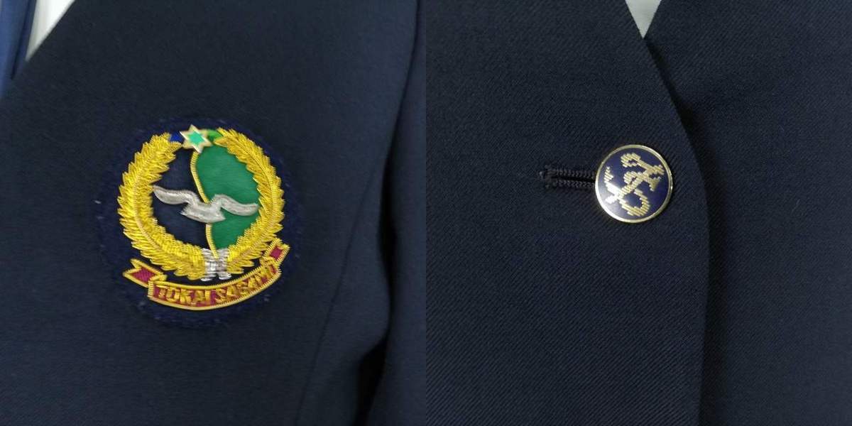 1円 イートン ベスト チェックスカート 紐タイ 等 上下5点セット 指定 165A 冬物 東海大学付属相模高校中等部 紺 中古 ランクC EY4858_4