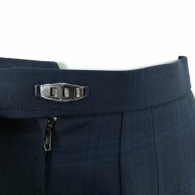 1円 イートン ベスト チェックスカート 紐タイ 等 上下5点セット 指定 165A 冬物 東海大学付属相模高校中等部 紺 中古 ランクC EY4858_9