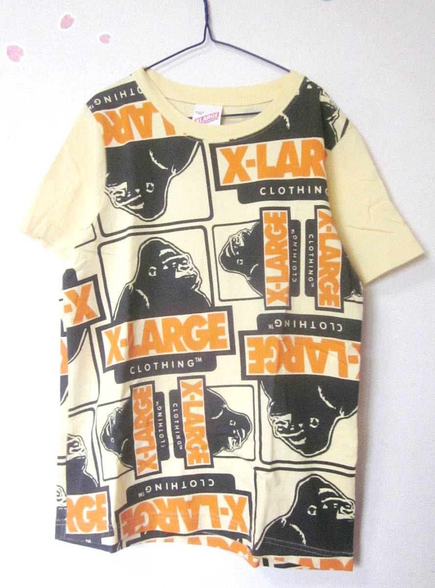 送料無料 XLARGE エクストララージ 半袖Tシャツ ビッグロゴ ゴリラ総 