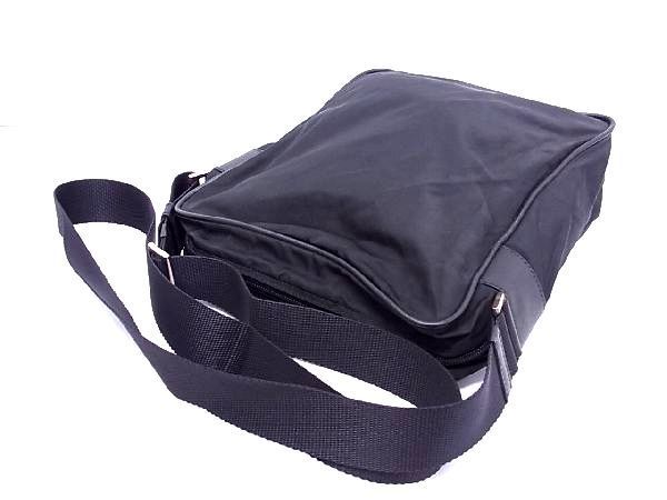 1円 PRADA プラダ V160 テスートナイロン×レザー ショルダーバッグ