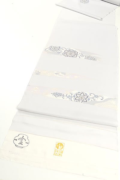 【和遊館】EHF359　夏物仕立付！皇室献上絹『坪金』謹製駒絽本加工付下げ着尺 夏物 正絹≪皇室献上絹製織工場壺金駒絽生地使用 総手描き京友禅染 五泉小熊ブランド 正絹手加工染駒絽付下 “Web限定販売！”