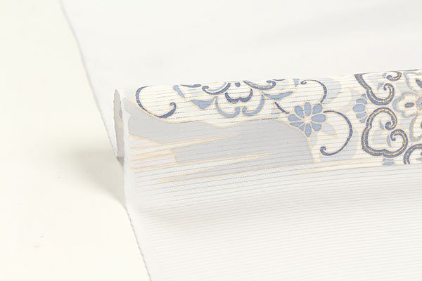 【和遊館】EHF359　夏物仕立付！皇室献上絹『坪金』謹製駒絽本加工付下げ着尺 夏物 正絹≪皇室献上絹製織工場壺金駒絽生地使用 総手描き京友禅染 五泉小熊ブランド 正絹手加工染駒絽付下 “Web限定販売！”