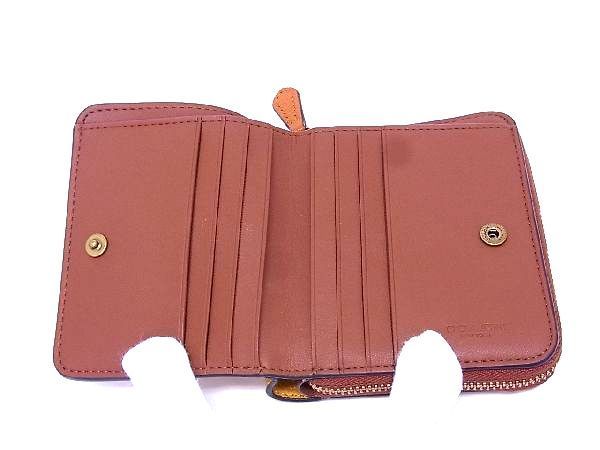 1円 □新品□未使用□ COACH コーチ レザー 二つ折り 財布