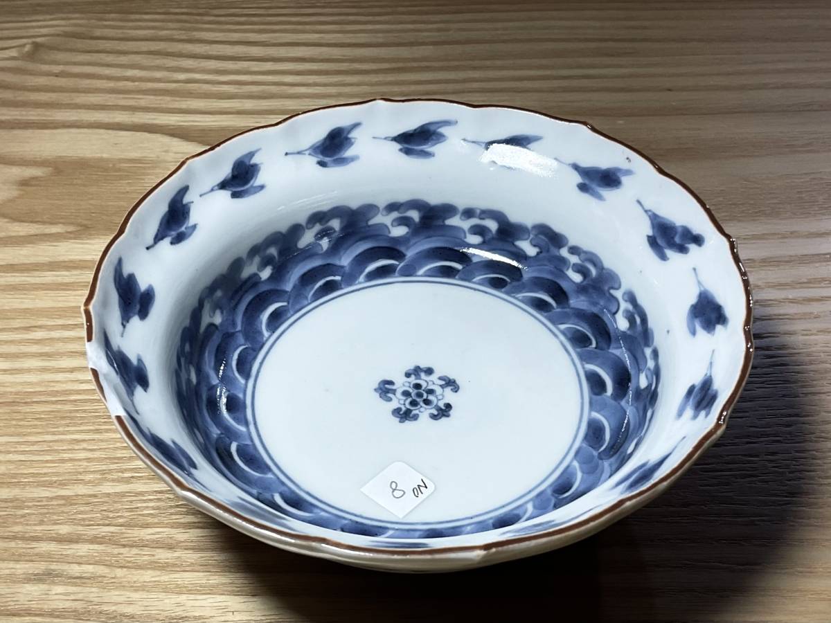染付 江戸中期 藍柿右衛門 翔)古伊万里 柿右衛門 - 元禄期