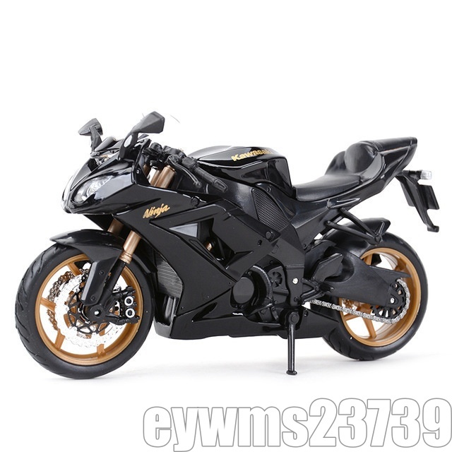 お得！Maisto 1:12 カワサキニンジャ ZX-10R ブラックダイキャストメタルモデル オートバイ おもちゃ black