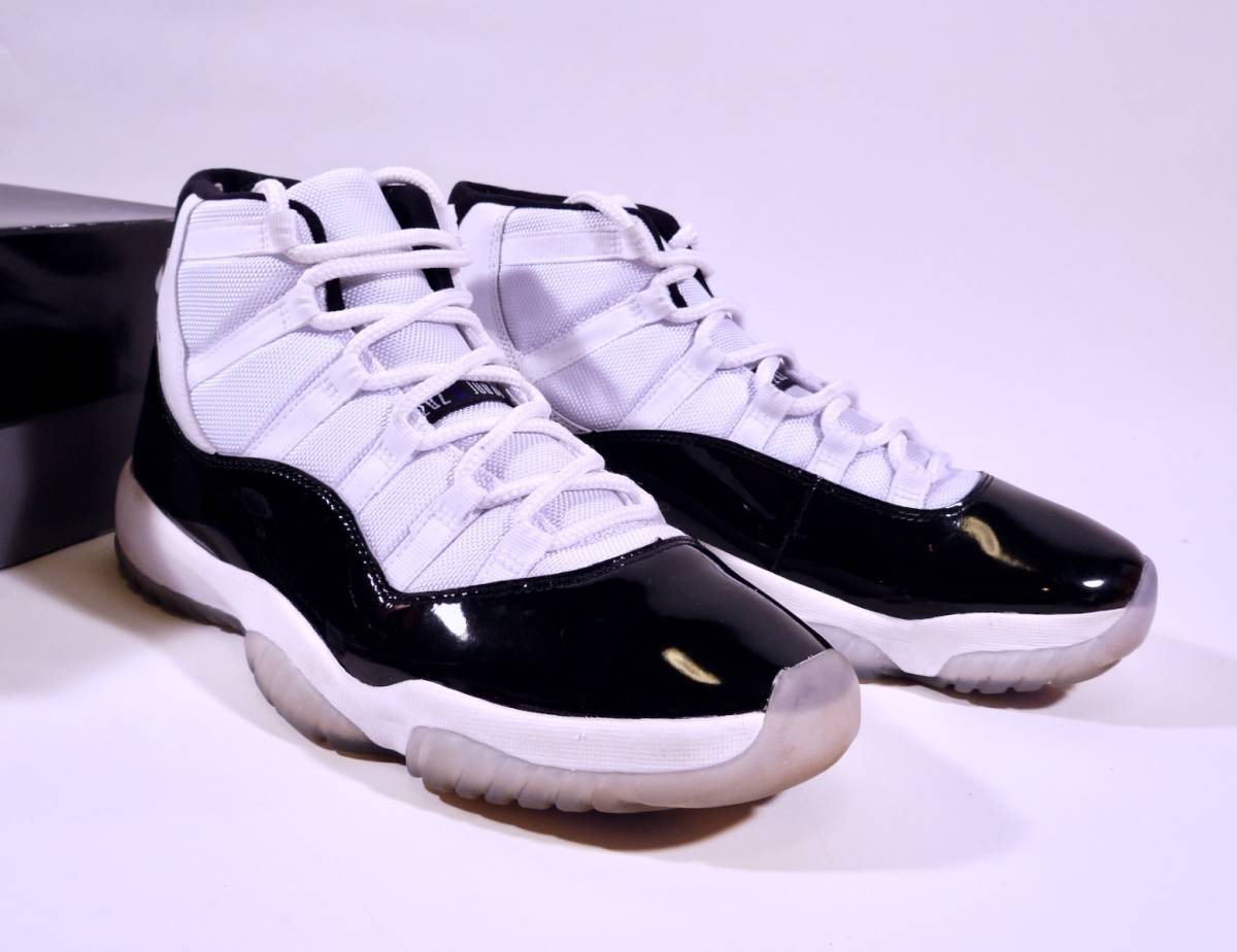 本物/2018年 本物NIKE AIR JORDAN11 RETRO CONCORD US10.5/28.5cm 2度使用のみ!貴重な美品!! エアジョーダン11 未使用