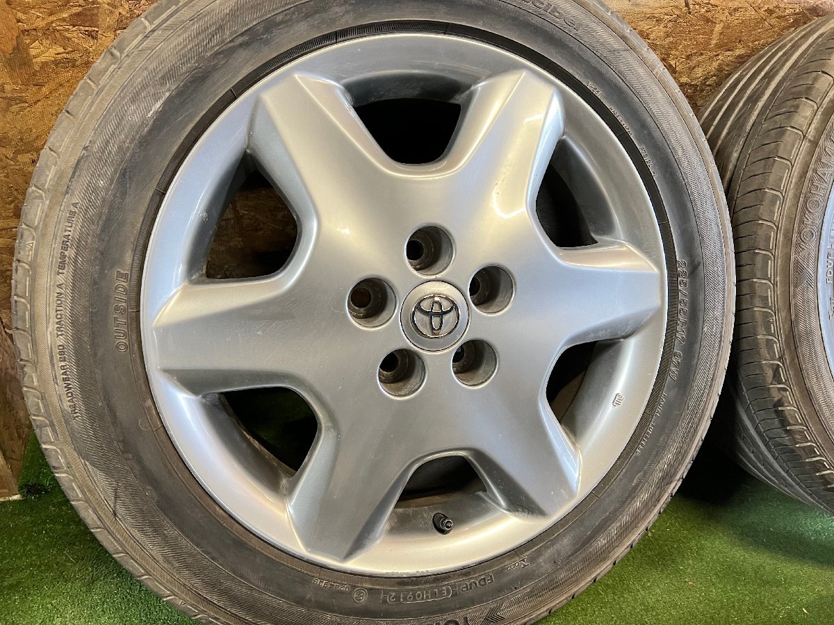 トヨタ セルシオ 純正 17インチ 7.5J +45 PCD114.3 5H バリ山 夏タイヤ  