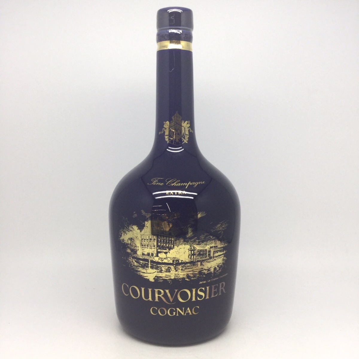 飲料・酒 COURVOISIER コニャック 青色陶器ボトル