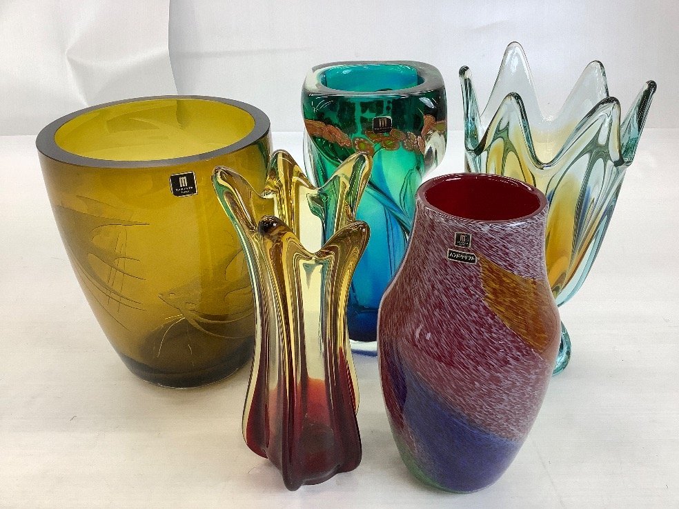 マルティグラス 花瓶 日本製 マルティグラス 花瓶 ガラス工芸 硝子 花 カラフル フラワーベース 昭和レトロ インテリア アンティークの落札情報詳細  - Yahoo!オークション落札価格検索 オークフリー マルティグラス　花瓶