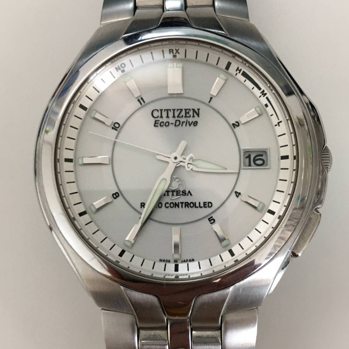 シチズン アテッサ 電波ソーラー時計 チタン 中古美品 H410-T007627TA 