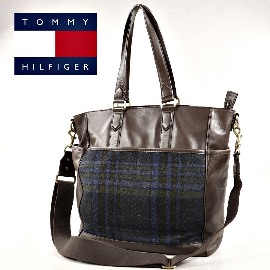 相場価格￥42,900- 美品 TOMMY HILFIGER トミーヒルフィガー 牛革 