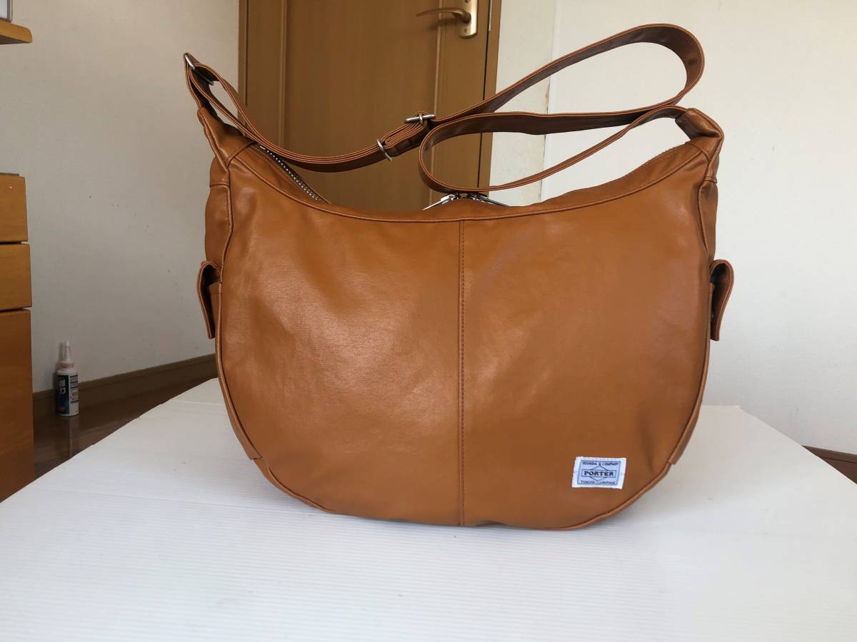 良品【PORTER】ポーター フリースタイル ボストンバッグ ブラウン
