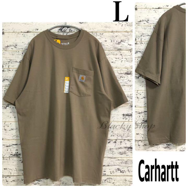 定番，安い カーハート ポケット Tシャツ K87 カーキ L ルーズ(半袖Tシャツ)｜売買されたオークション情報、yahooの商品情報をアーカイブ公開 - オークファン 男性用