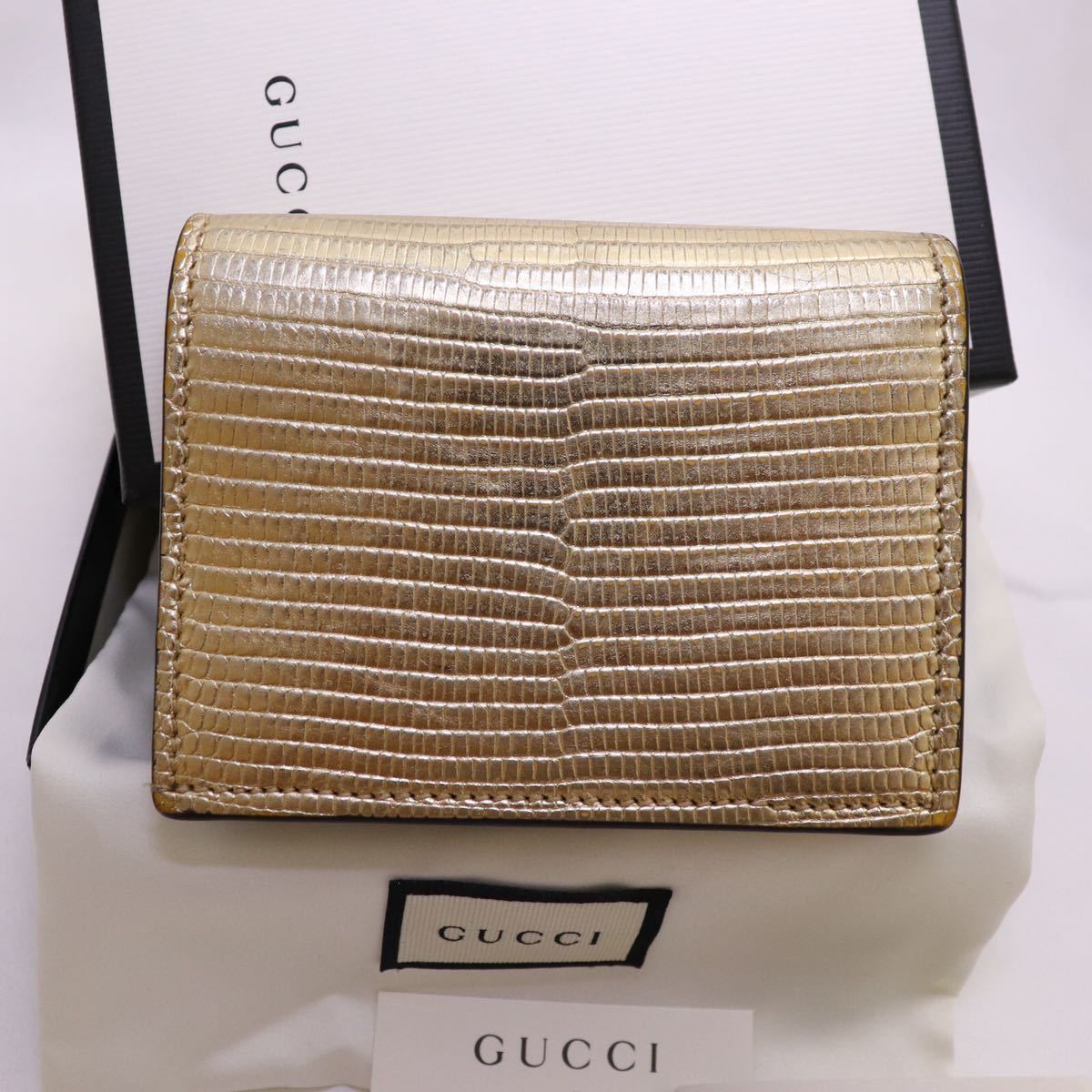 未使用級・金運・縁起物】GUCCI グッチ GGマーモント コンパクト  